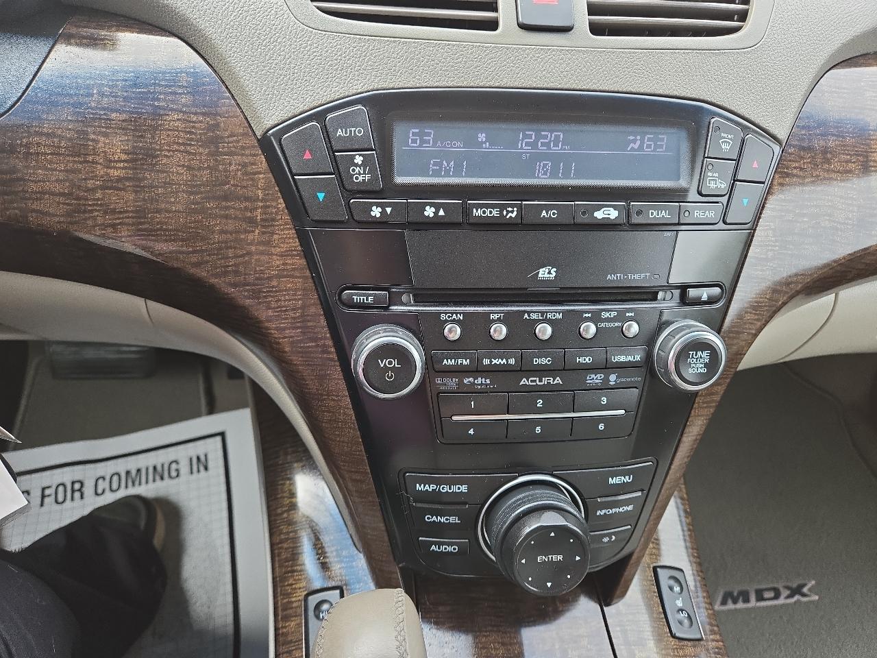 Acura MDX 6-Spd AT w/Tech Package 2012