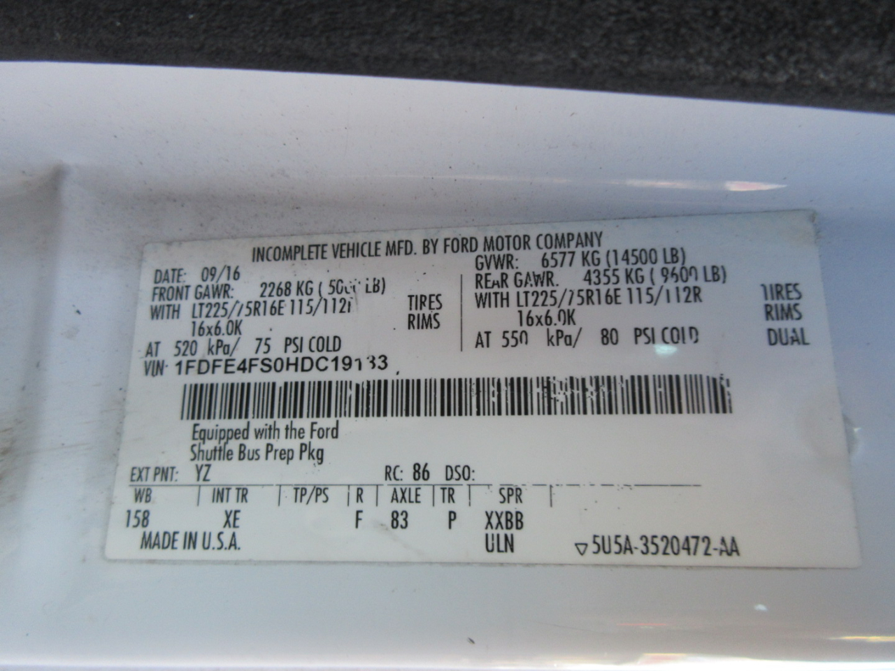 Ford Econoline E450 2017