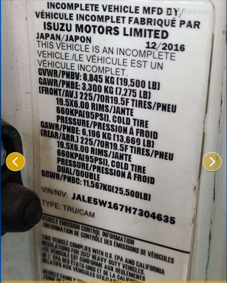 Isuzu NRR DSL REG AT  2017