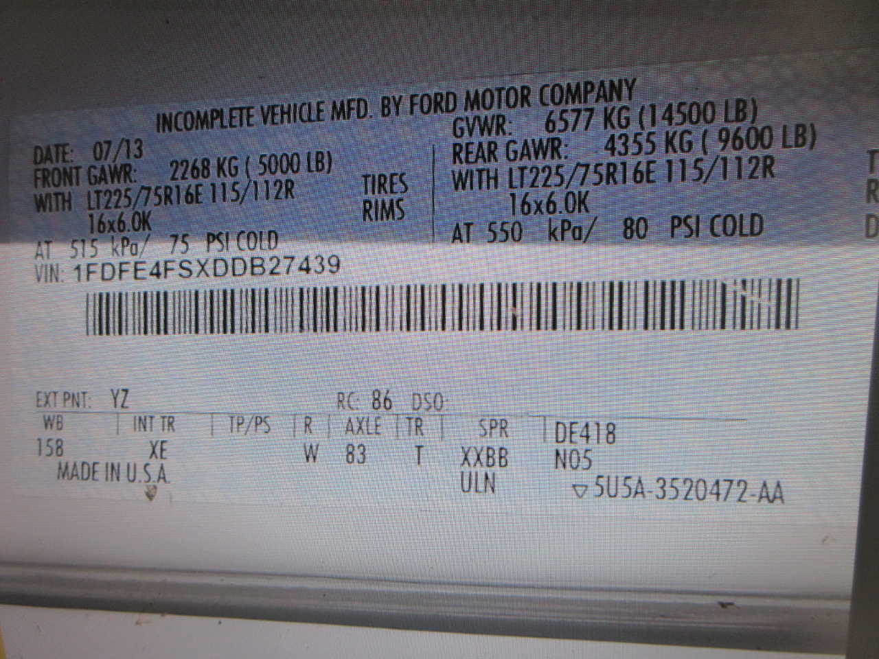 Ford Econoline  2013