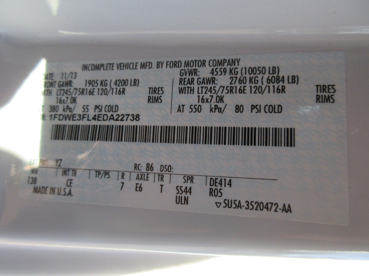 Ford Econoline  2014