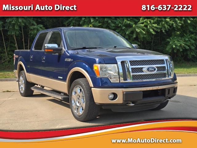 Blue 2012 Ford F-150 Pickup Truck Four-Wheel Drive Automatic