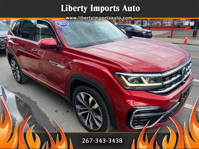 Blue 2022 Volkswagen Atlas SUV / Crossover All-Wheel Drive Automatic
