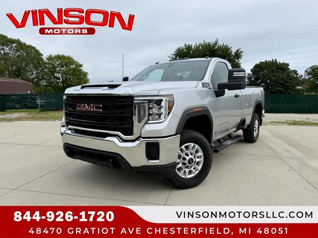 Silver 2021 GMC Sierra 2500HD Pickup Truck Four-Wheel Drive Automatic