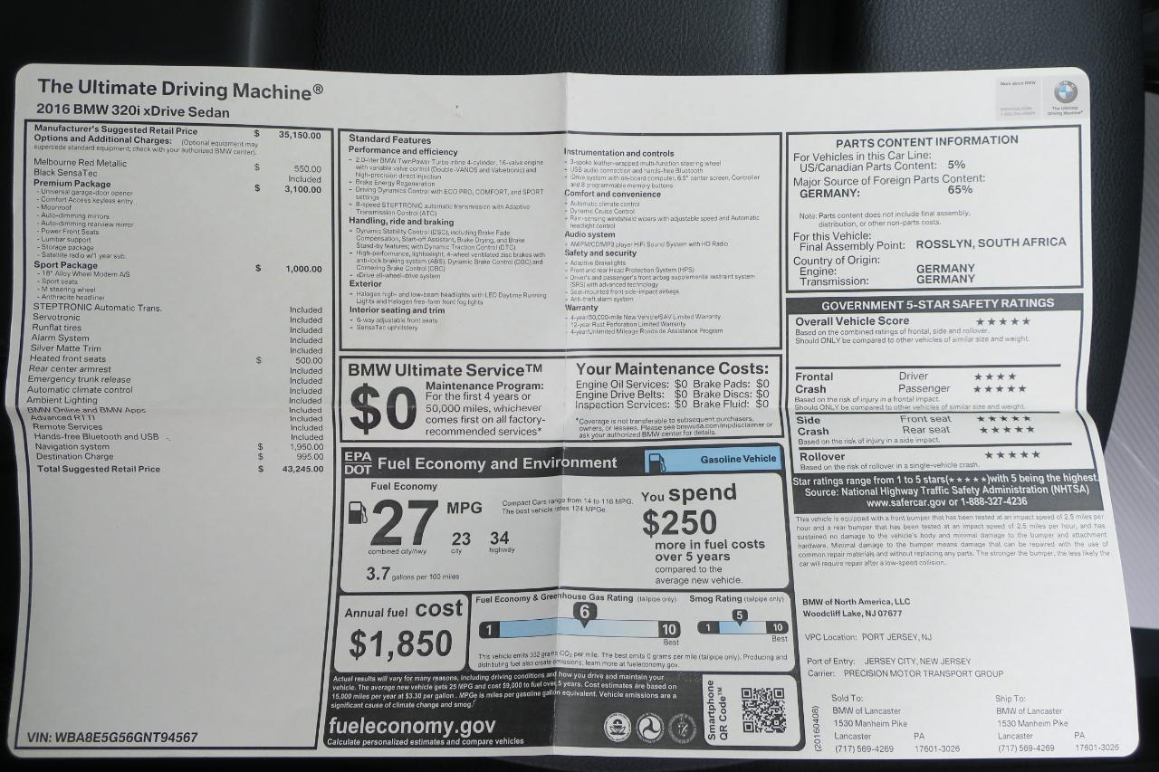BMW 3-Series 320i xDrive Sedan 2016
