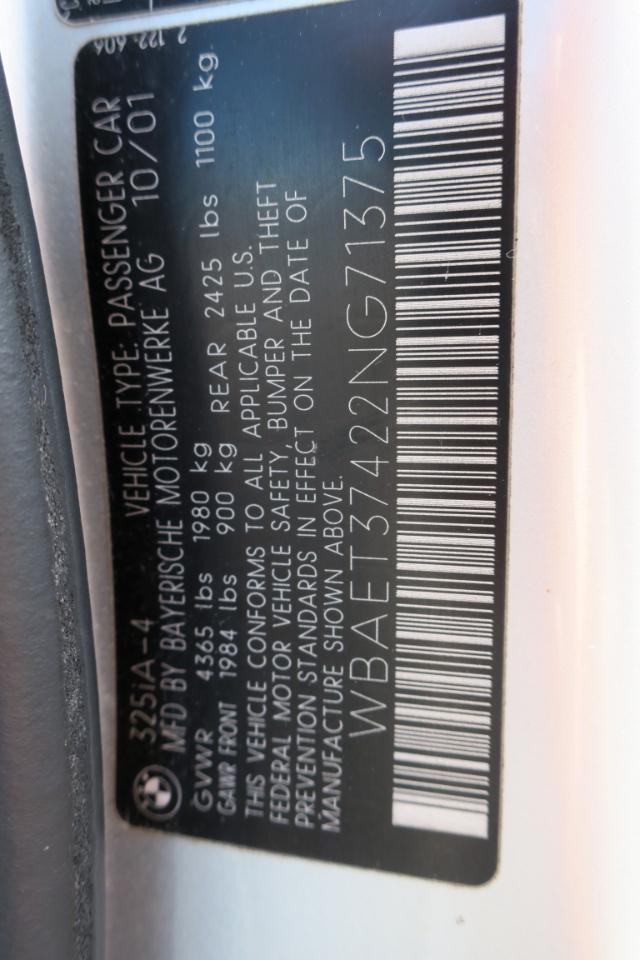 BMW 3-Series 325i Sedan 2002