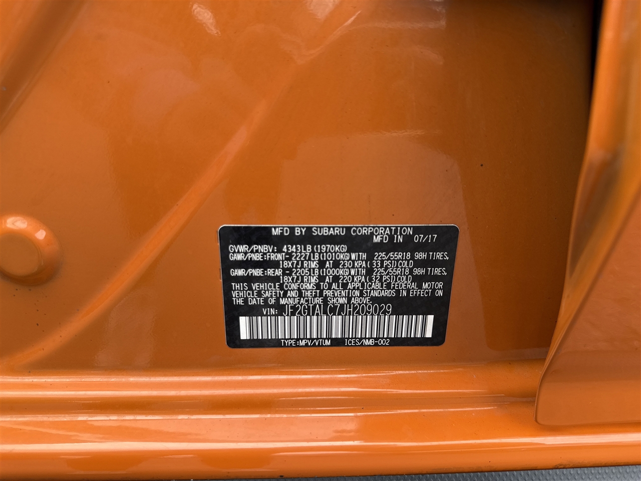 Subaru Crosstrek 2.0i Limited CVT 2018