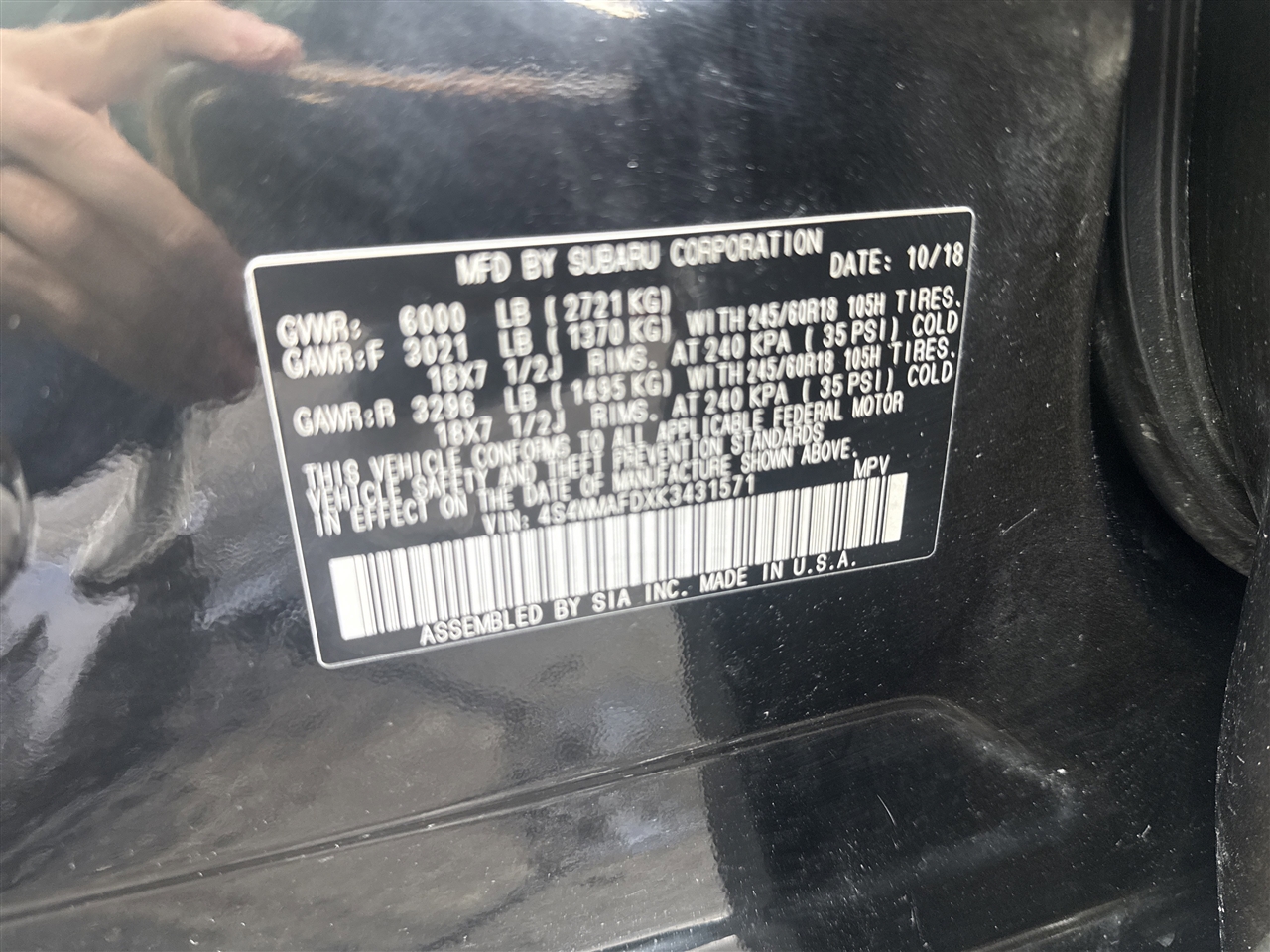 Subaru Ascent 2.4T Premium 7-Passenger 2019