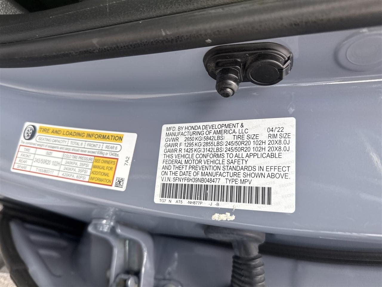 Honda Pilot Sport AWD 2022