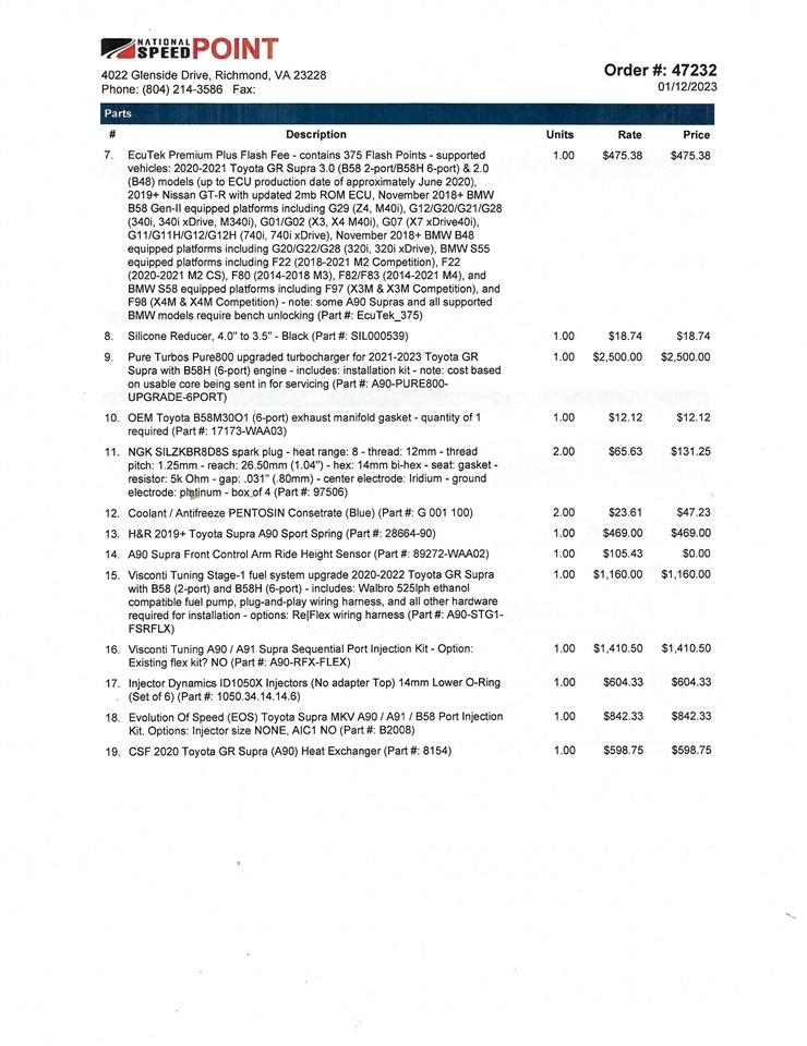 Toyota GR Supra A91-CF Edition Auto (Natl) 2022
