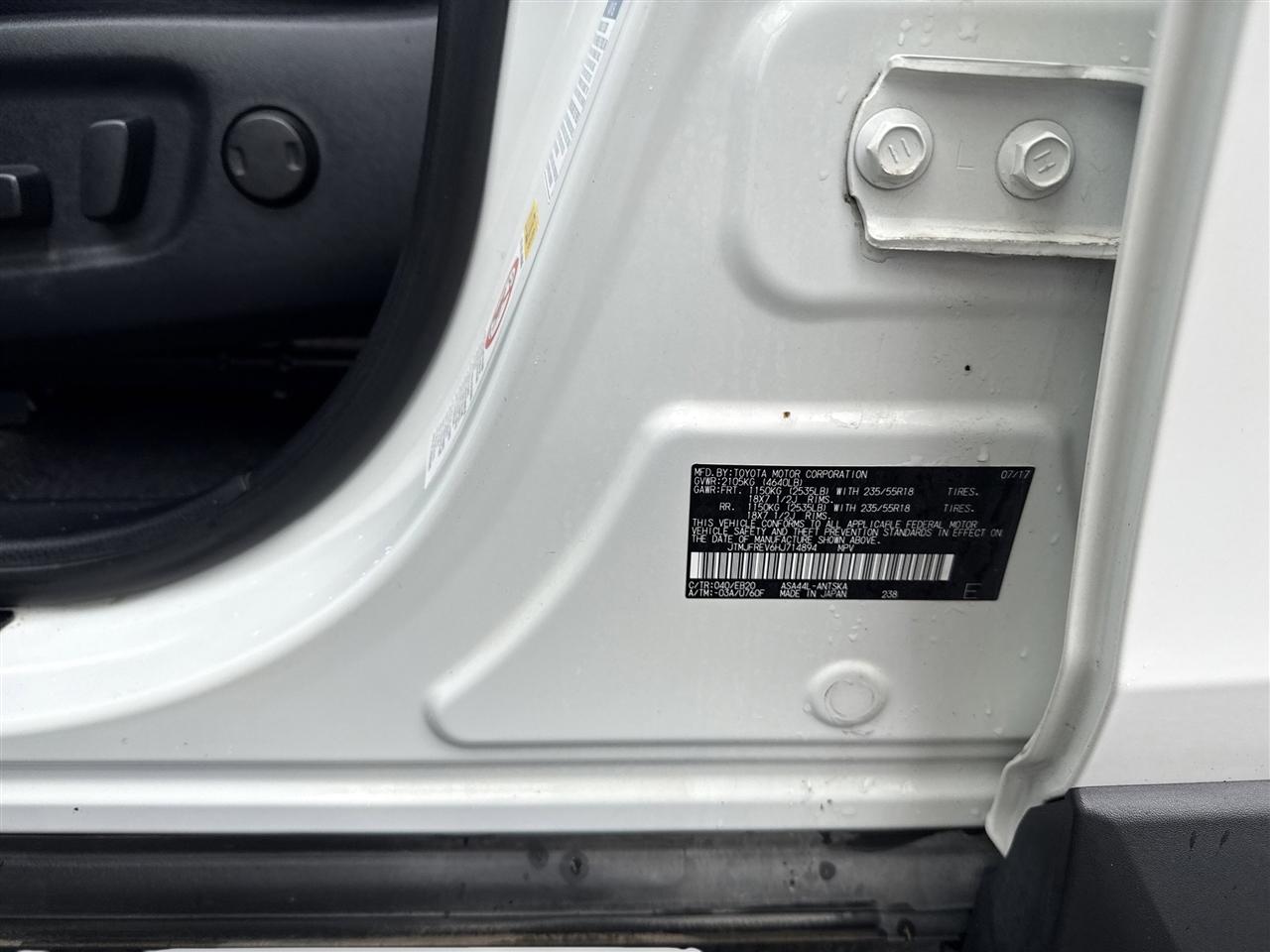 Toyota RAV4 SE AWD (Natl) 2017