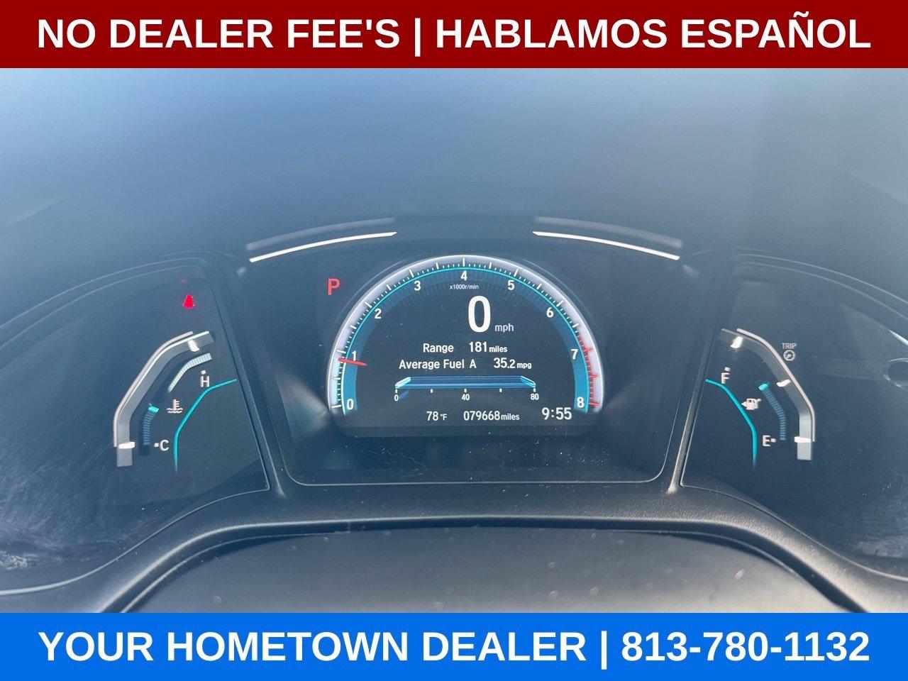 Honda Civic LX Honda Sensing Sedan CVT 2019