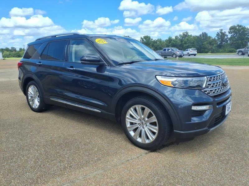 Blue 2022 Ford Explorer SUV / Crossover Rear-Wheel Drive Automatic