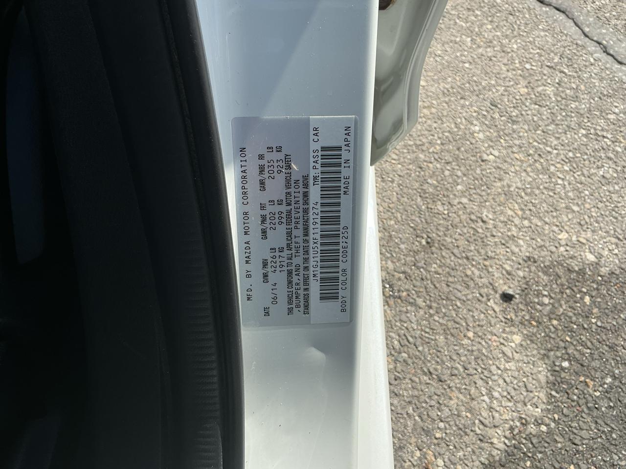 Mazda MAZDA6 4dr Sdn Man i Sport 2015