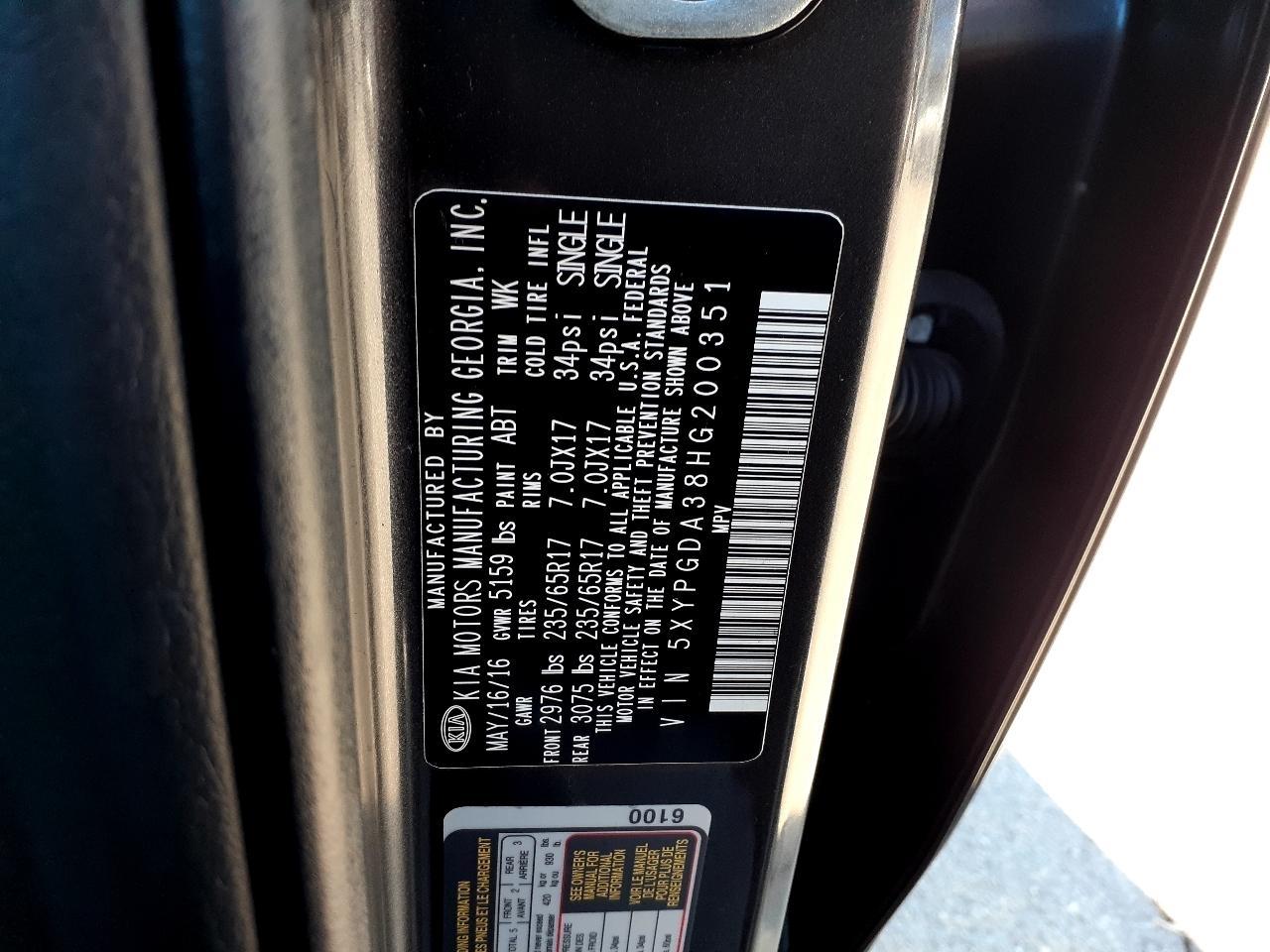 Kia Sorento LX AWD 2017