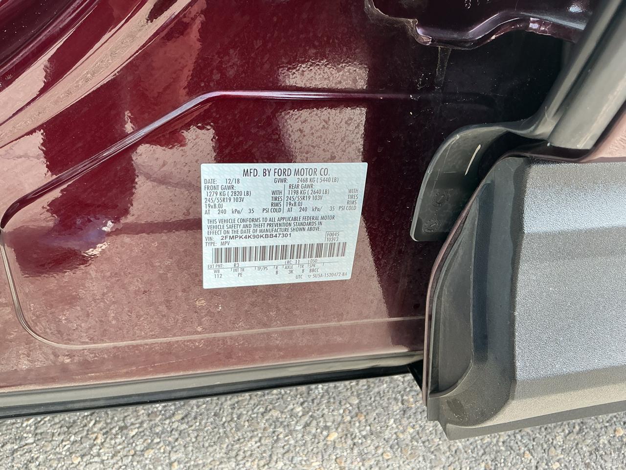 Ford Edge Titanium AWD 2019