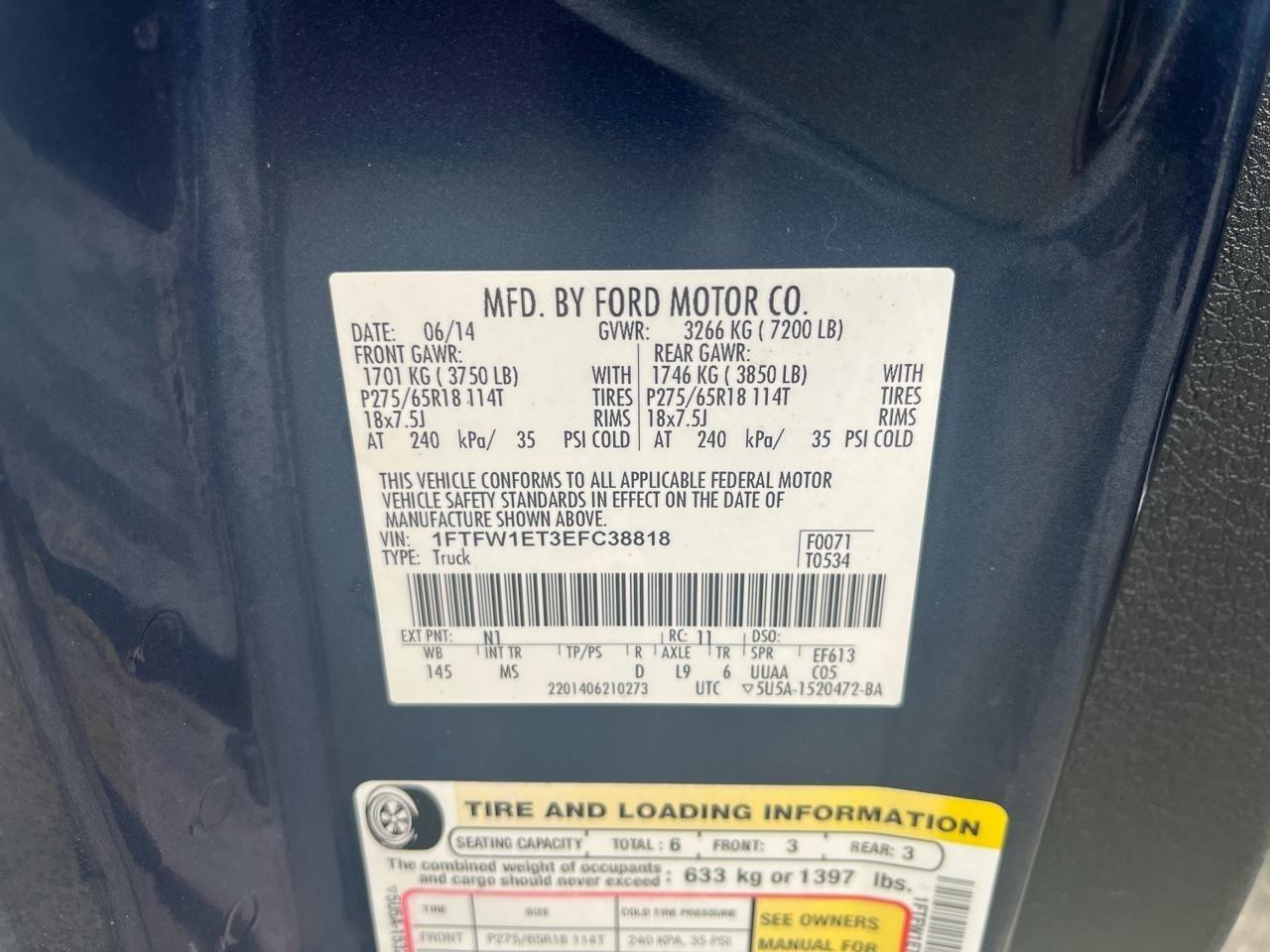Ford F-150 4WD SuperCrew 145" XLT 2014
