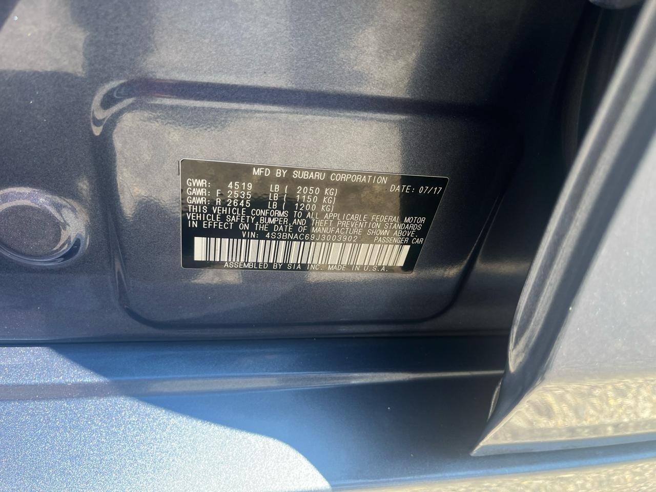 Subaru Legacy 2.5i Premium 2018