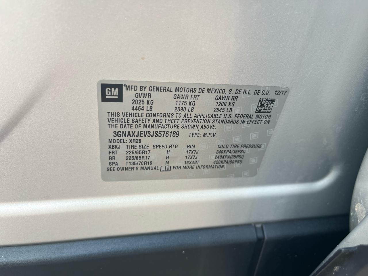 Chevrolet Equinox FWD 4dr LT w/1LT 2018