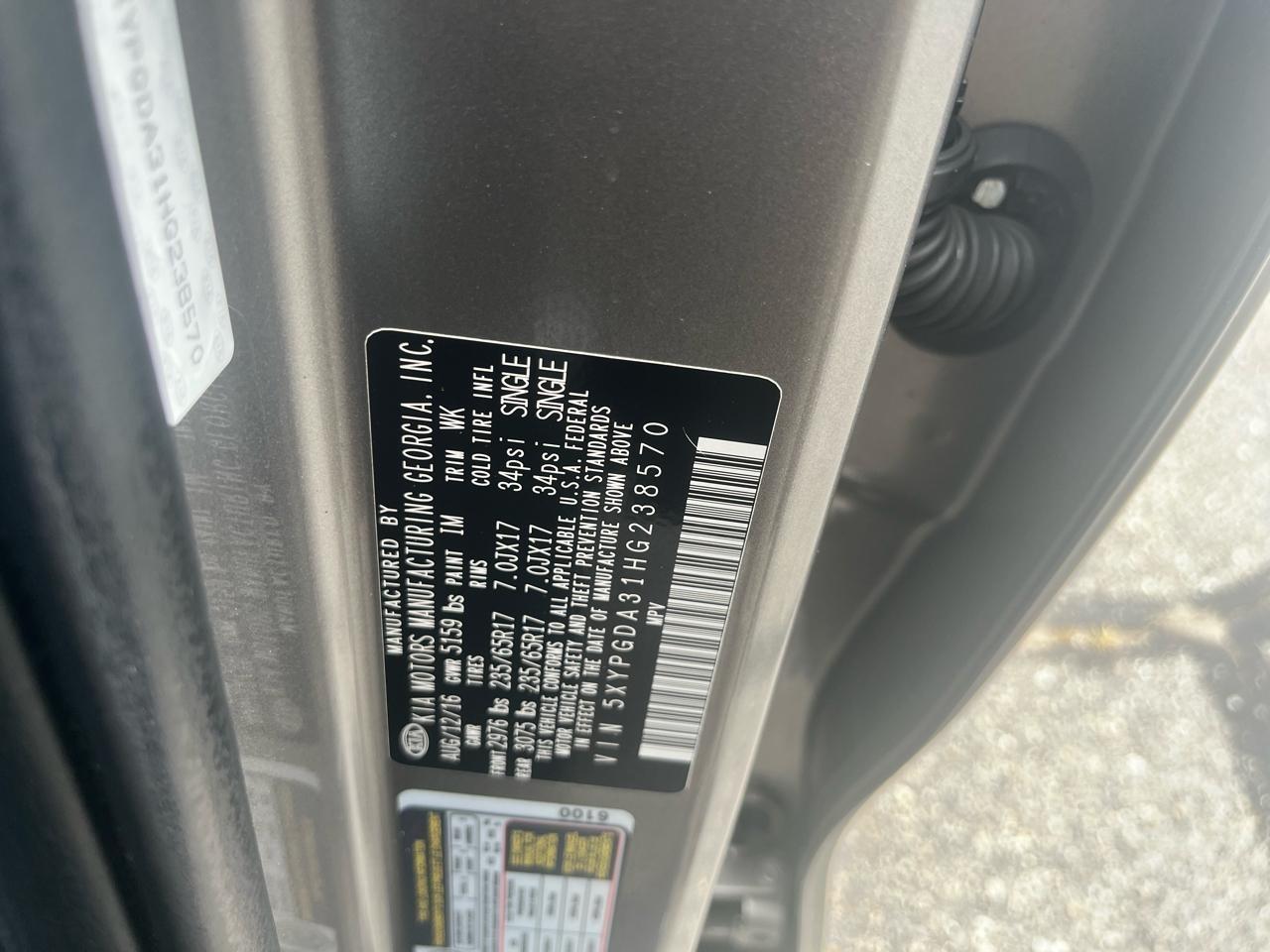 Kia Sorento LX AWD 2017