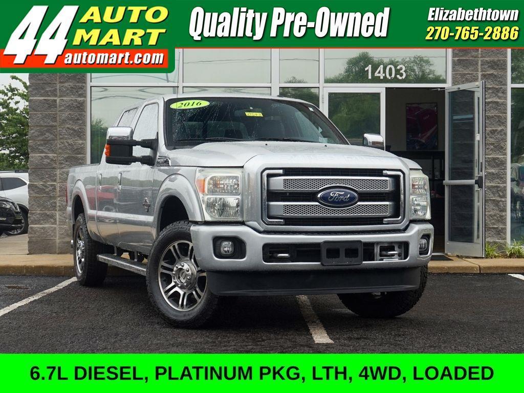 Silver 2016 Ford F-250 Super Duty Pickup Truck Four-Wheel Drive 6-Speed Automatic