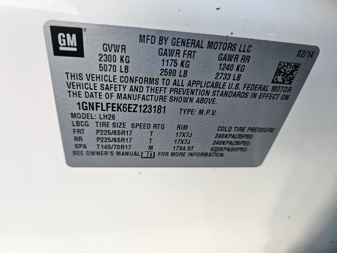 Chevrolet Equinox 1LT AWD 2014