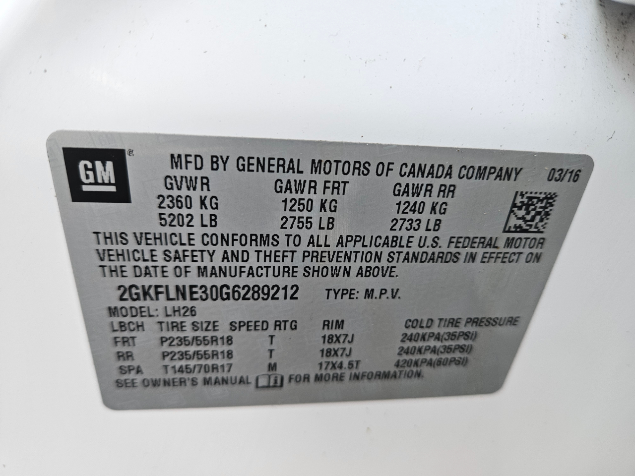 GMC Terrain SLE2 FWD 2016