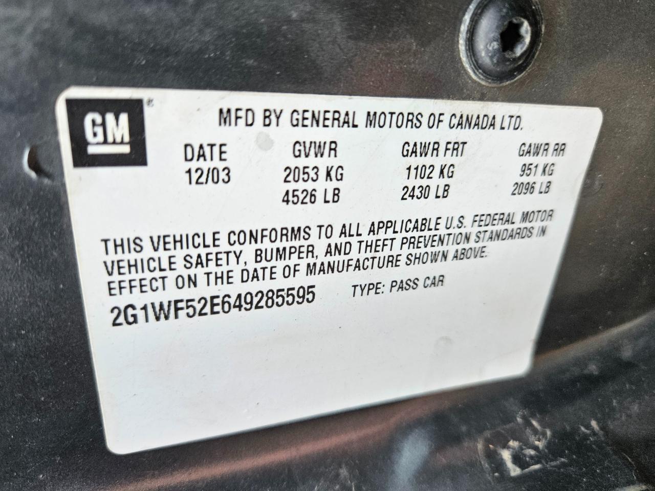 Chevrolet Impala Base 2004