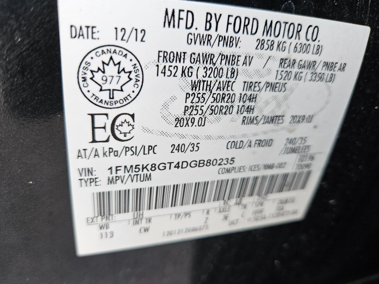 Ford Explorer Sport 4WD 2013