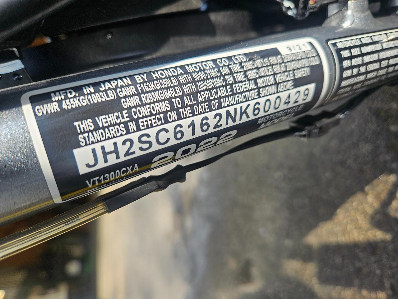 Honda VT1300CXA (Fury)  2022