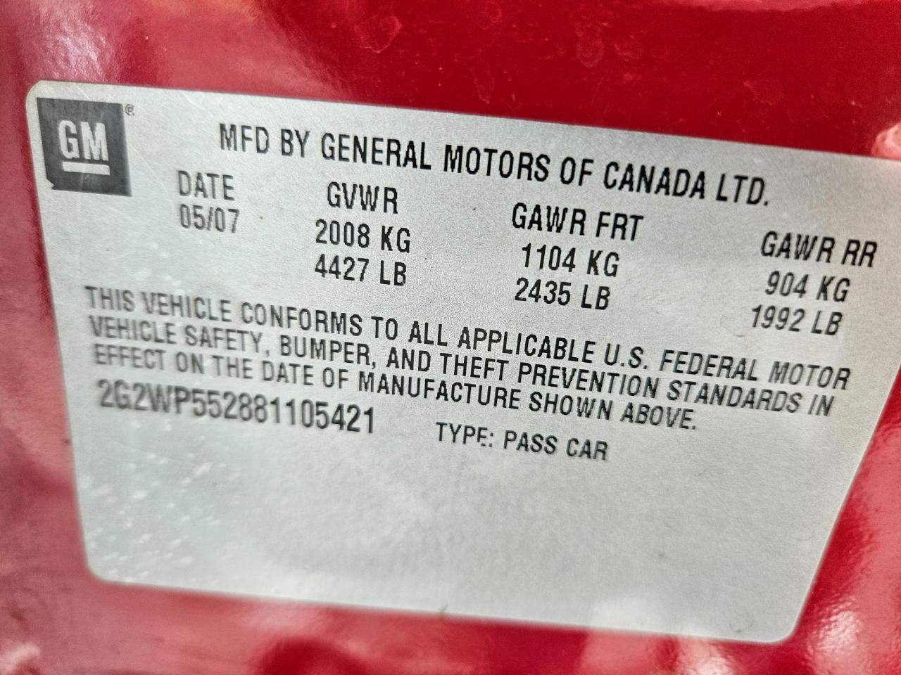 Pontiac Grand Prix Sedan 2008