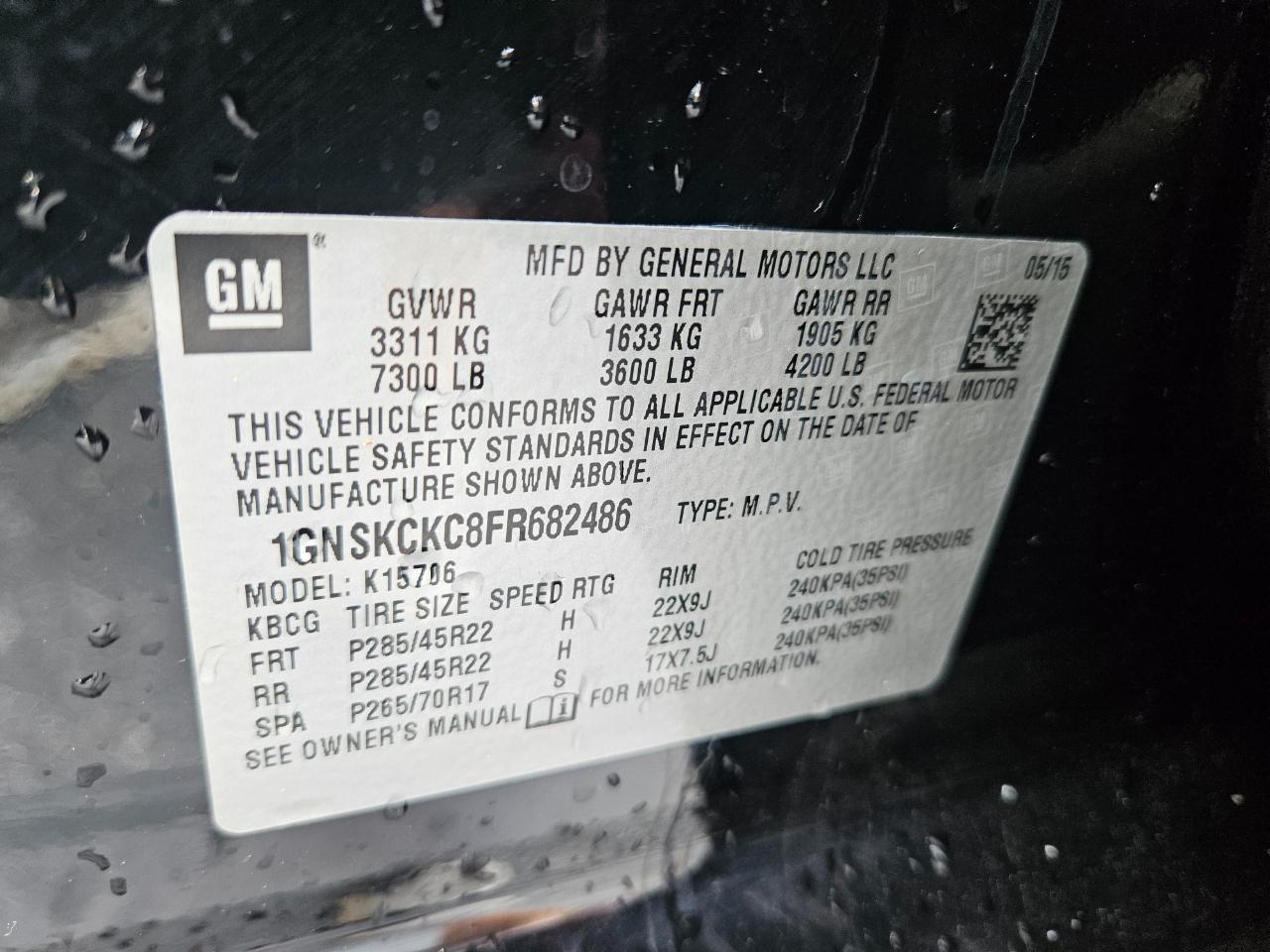 Chevrolet Tahoe LTZ 4WD 2015