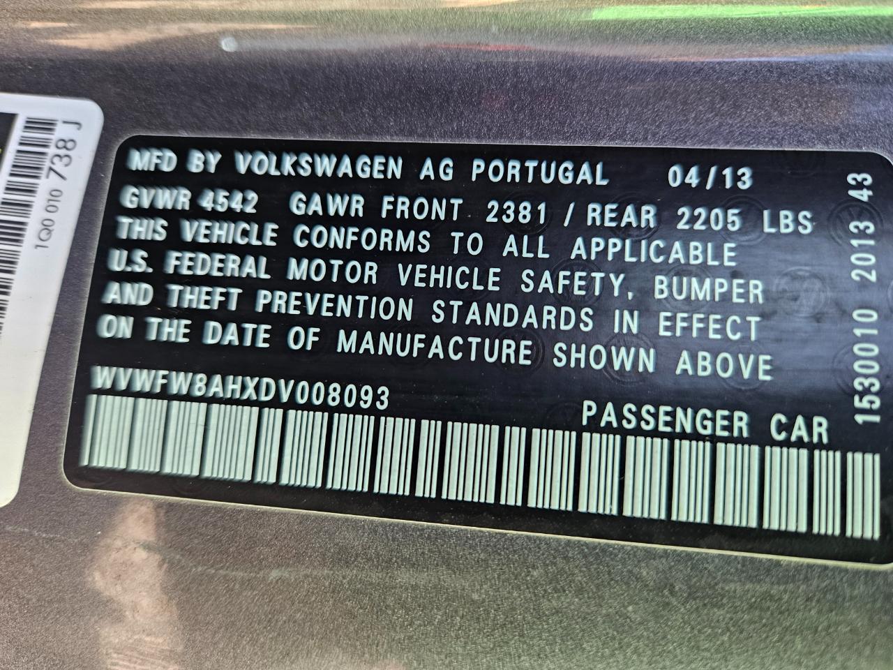 Volkswagen Eos Lux 2013