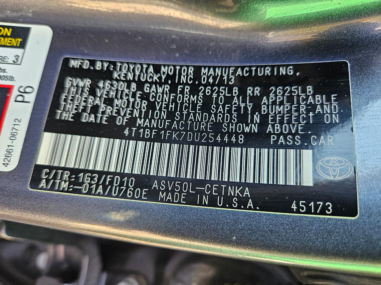 Toyota Camry XLE 2013