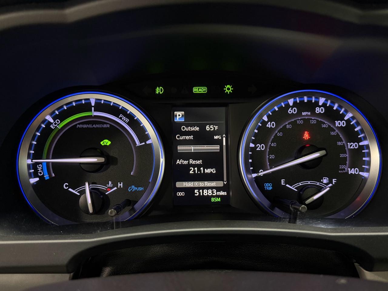 Toyota Highlander Hybrid XLE V6 AWD (Natl) 2019