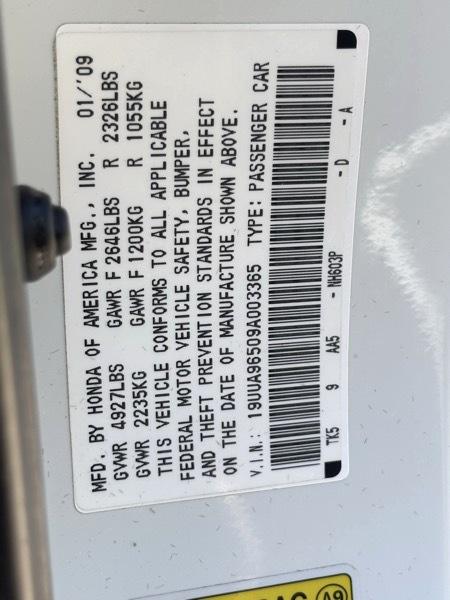 Acura TL 5-Speed AT SH-AWD with Tech Package 2009