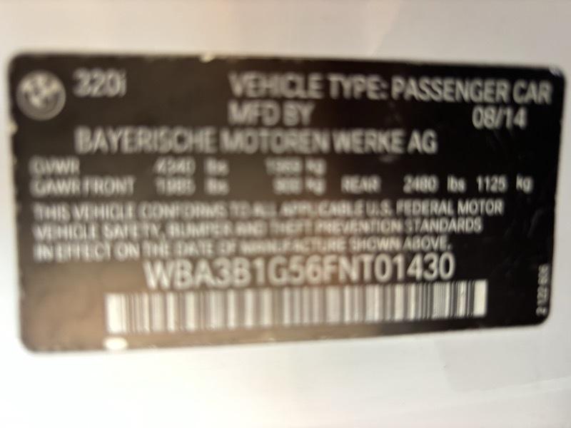 BMW 3-Series 320i Sedan 2015