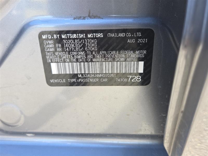 Mitsubishi Mirage ES CVT 2021