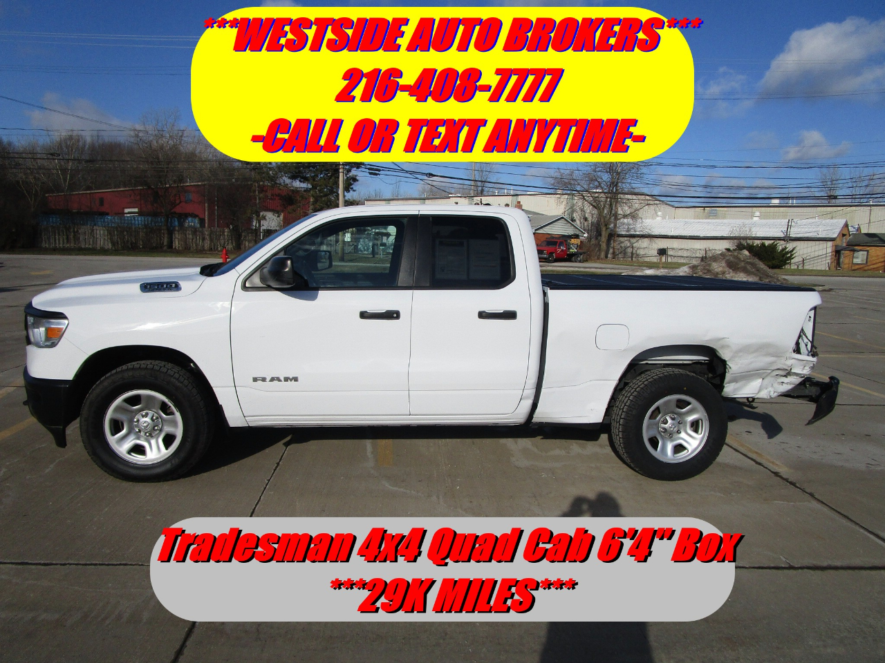 2021 RAM 1500 Tradesman 4x4 Quad Cab 6'4" Box