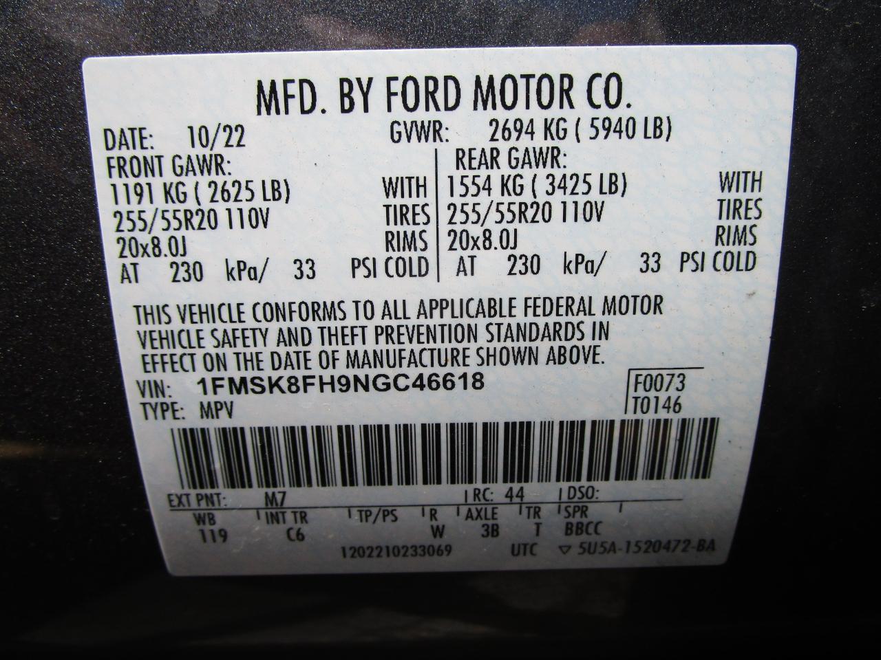 Ford Explorer Limited 4WD 2022