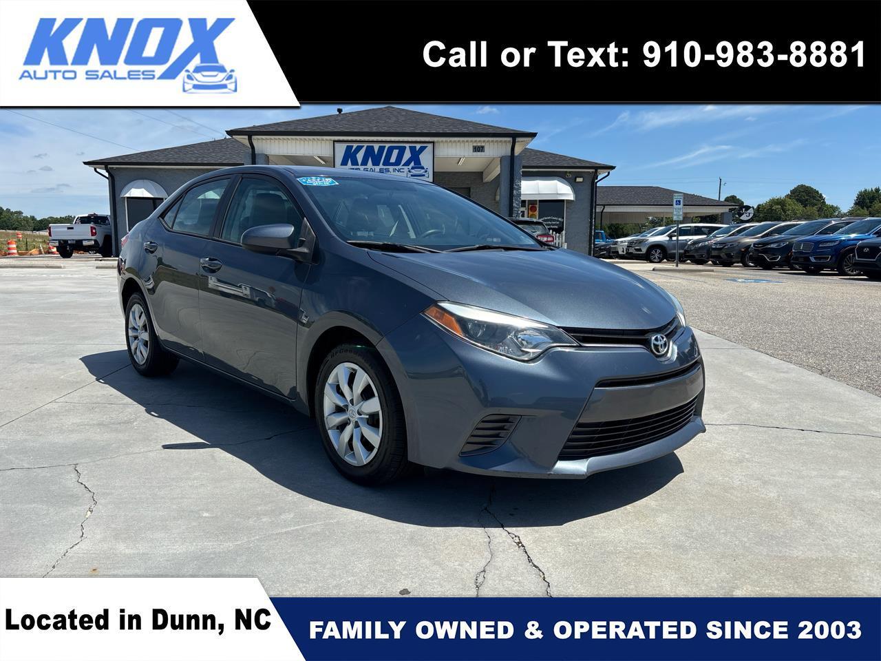 Toyota Corolla 4dr Sdn CVT LE (Natl) 2016
