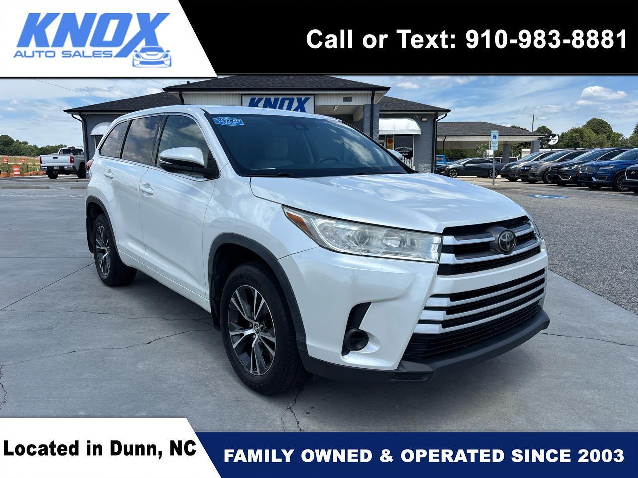 Toyota Highlander LE V6 AWD (Natl) 2018