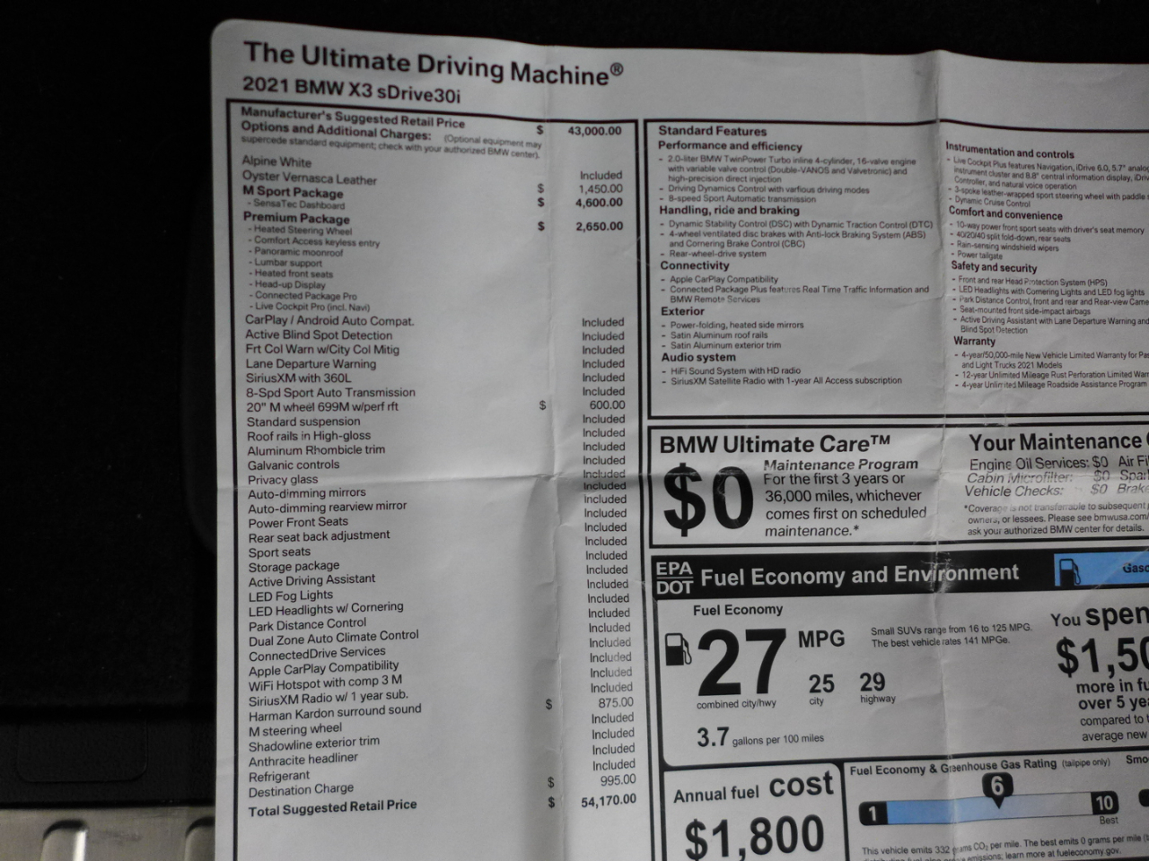 BMW X3 sDrive30i 2021