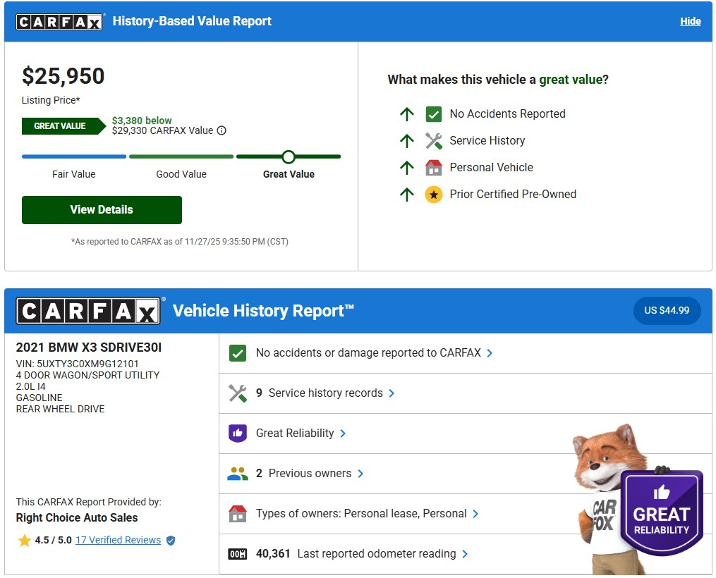 BMW X3 sDrive30i 2021