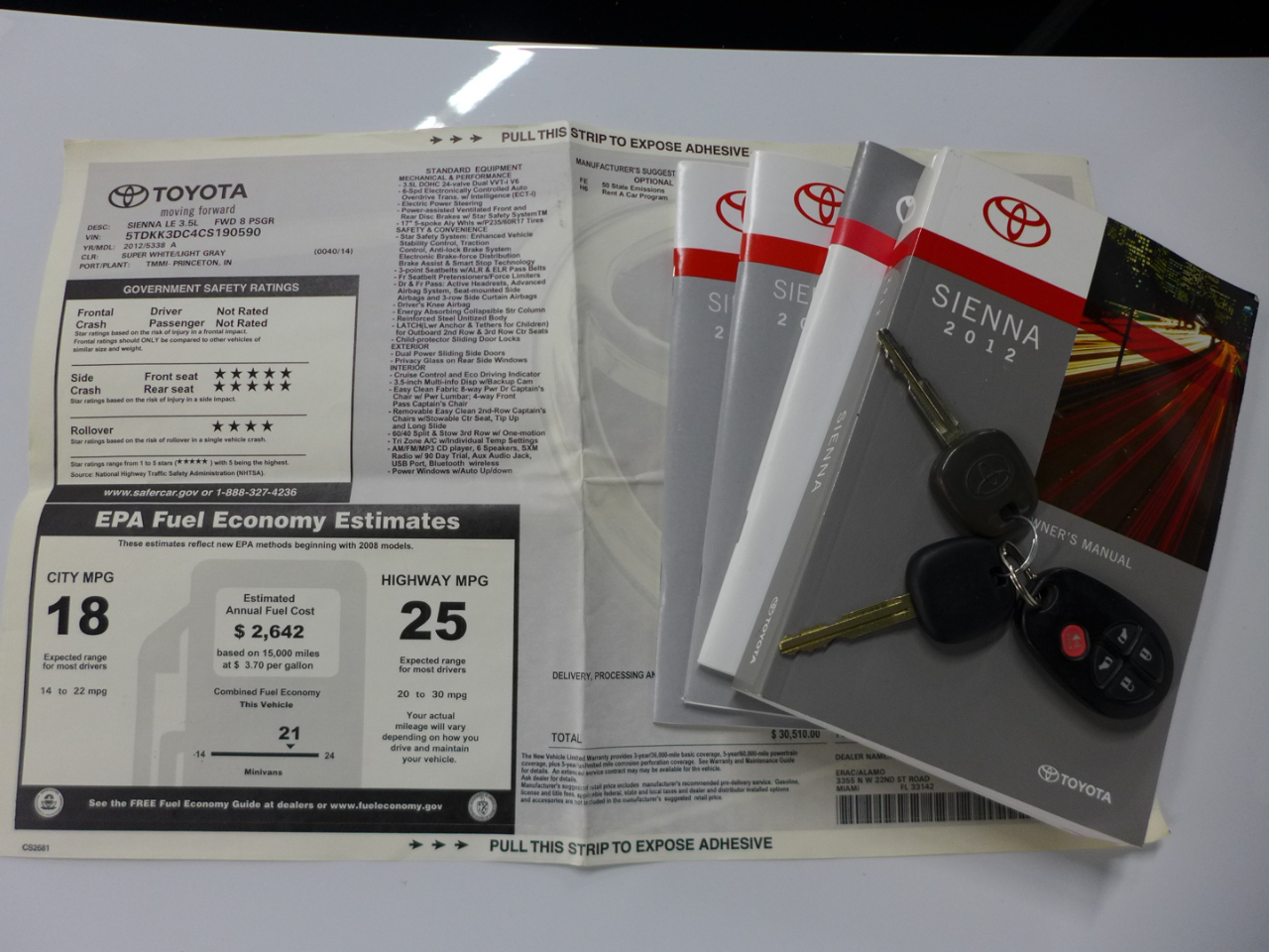 Toyota Sienna LE FWD 8-Passenger V6 2012