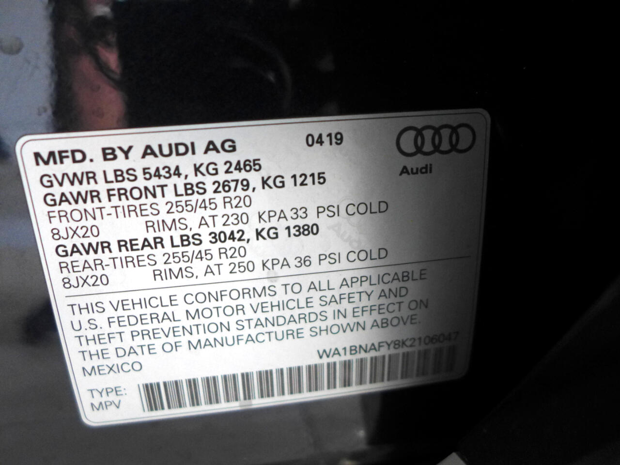 Audi Q5 2.0T Premium Plus quattro 2019