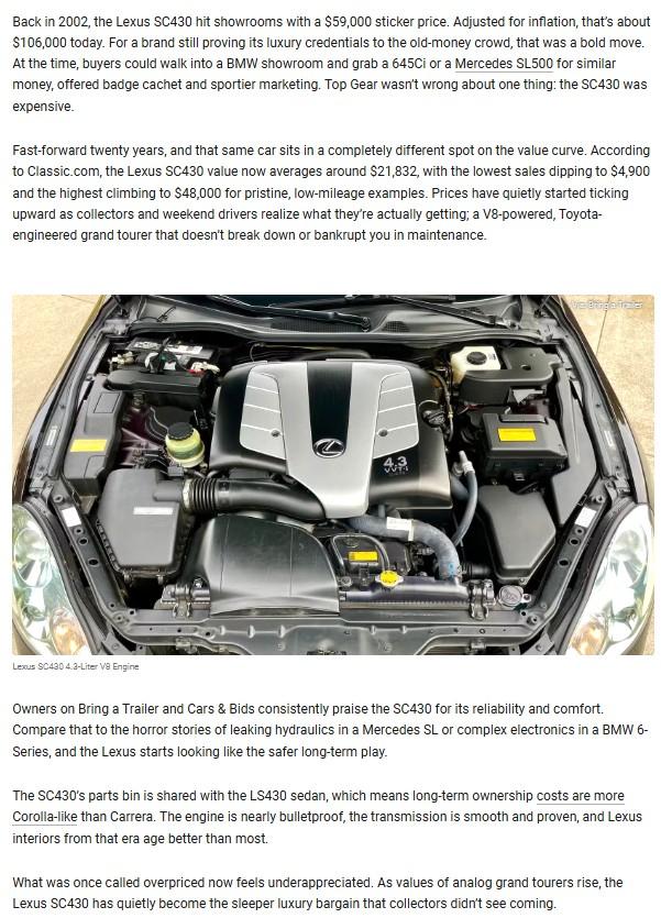 Lexus SC 430 Convertible 2006