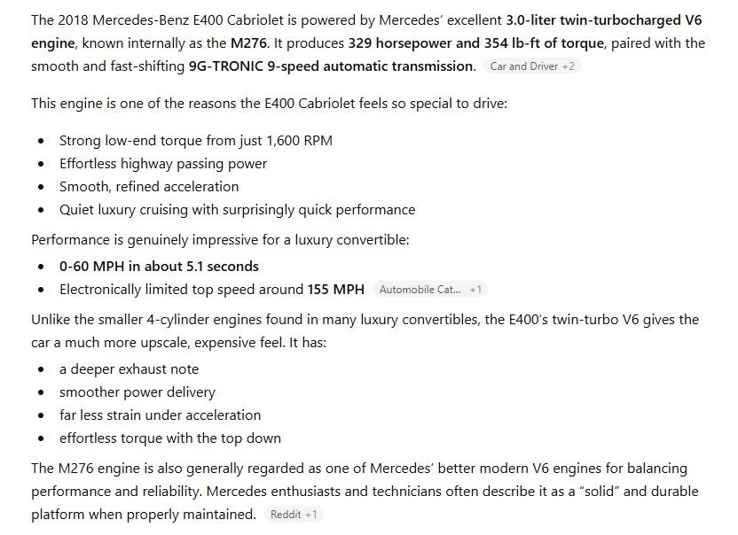 Mercedes-Benz E-Class E400 4MATIC Cabriolet 2018