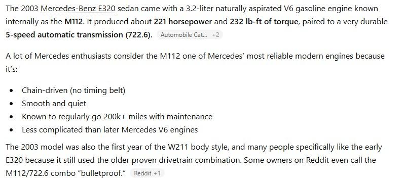 Mercedes-Benz E-Class E320 2003