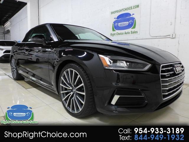 Mythos Black Metallic 2018 Audi A5 Convertible All-Wheel Drive 7-Speed Automatic